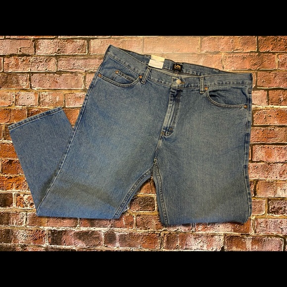 NWT MEN’S REGULAR FIT STRAIGHT LEG JEANS IN VINTAGE STONE SZ 42/30 - Picture 5 of 8